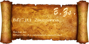 Bőjti Zsuzsanna névjegykártya